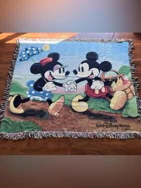 Disney Multi-Color Spring Picnic Tapestry Throw 60x50, USA